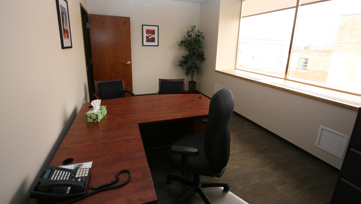 Bright private office space